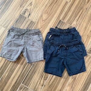 Kids 4T Elastic Waist Shorts Set - Gray and Navy